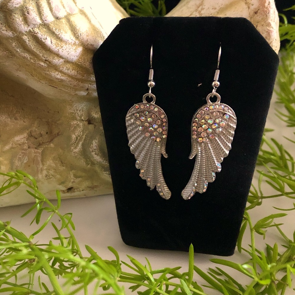 Feather Earrings with or without the bling. (See all pictures)